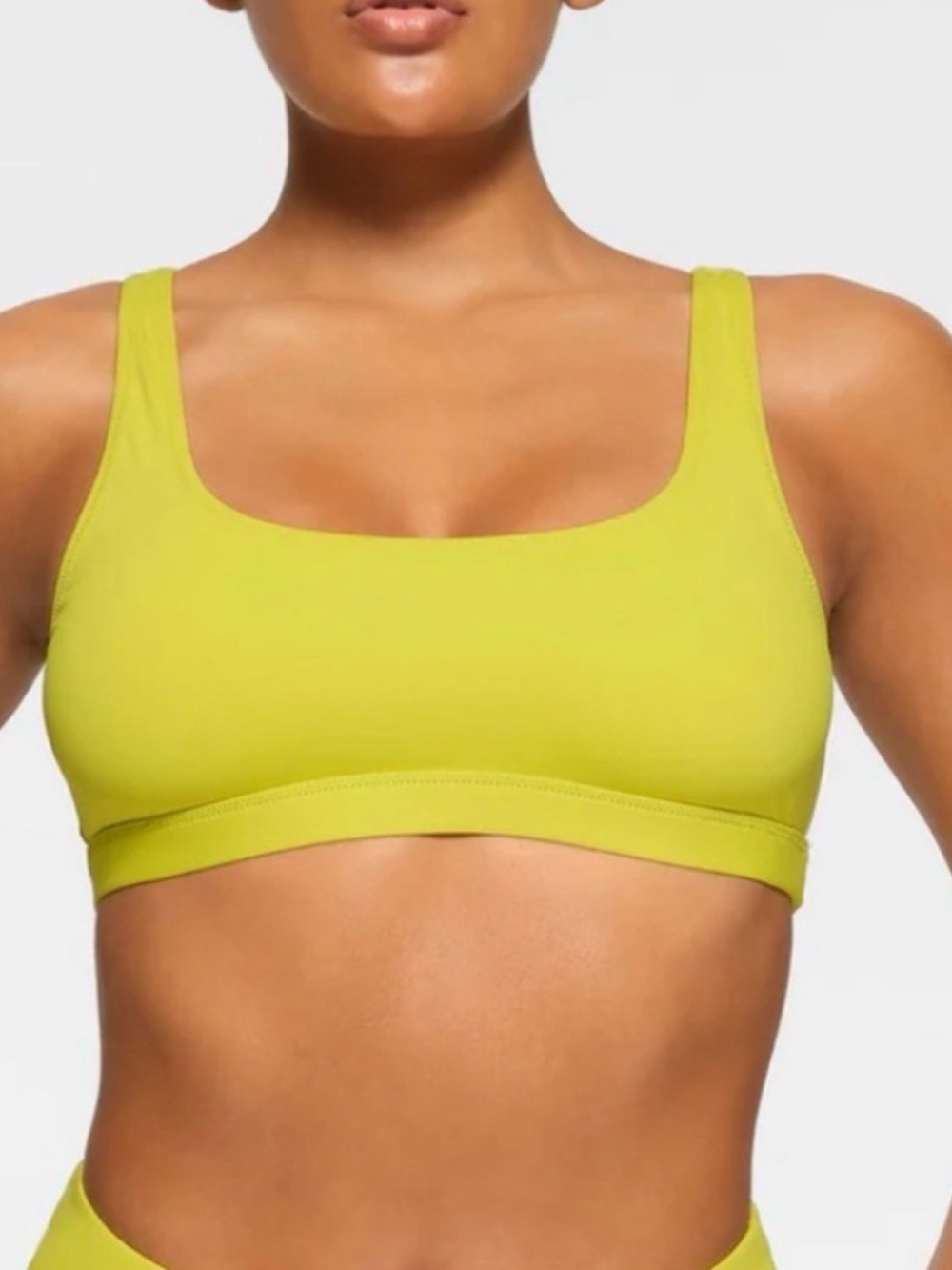 SKIMS Swim Suit Signature Matching Bikini Set Citrus Lime Green Yellow Medium
